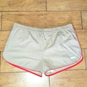 Christian Dior Men Khaki and Red Elastic Waist Drawstring Lined Shorts S…